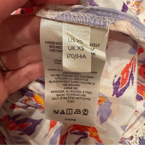 Maeve by Anthropologie Cottagecore Floral Peplum Blouse with Tassels - Picture 12 of 15